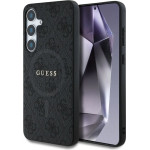 Guess Leather 4G Colored Ring Classic Logo MagSafe Samsung Galaxy S25 case black - (GUE004309-0)
