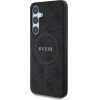 Guess Leather 4G Colored Ring Classic Logo MagSafe Samsung Galaxy S25 case black - (GUE004309-0)
