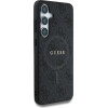 Guess Leather 4G Colored Ring Classic Logo MagSafe Samsung Galaxy S25 case black - (GUE004309-0)