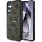 Guess Leather 4G Colored Ring Classic Logo MagSafe Samsung Galaxy S25 case brown - (GUE004312-0)