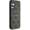 Guess Leather 4G Colored Ring Classic Logo MagSafe Samsung Galaxy S25 case brown - (GUE004312-0)