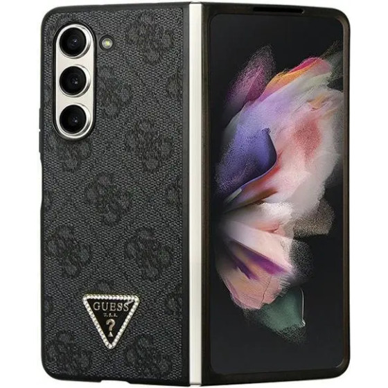 Guess Leather 4G Diamond Triangle case for Samsung Galaxy Z Fold 5 - black - (GUE003052-0)