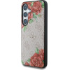 Guess Leather 4G Flowers Print Metal Classic Logo MagSafe Case for Samsung Galaxy S25 - Pink - (GUE004286-0)