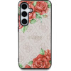 Guess Leather 4G Flowers Print Metal Classic Logo MagSafe Case for Samsung Galaxy S25 - Pink - (GUE004286-0)