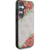 Guess Leather 4G Flowers Print Metal Classic Logo MagSafe Case for Samsung Galaxy S25 - Pink - (GUE004286-0)