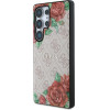 Guess Leather 4G Flowers Print Metal Classic Logo MagSafe Case for Samsung Galaxy S25 Ultra - Pink - (GUE004287-0)