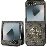 Guess Leather 4G Metal Logo Case for Samsung Galaxy Z Flip 6 - Brown - (GUE003739-0)
