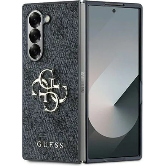Guess Leather 4G Metal Logo Case for Samsung Galaxy Z Fold 6 - Black - (GUE003738-0)