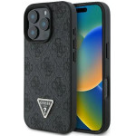 Guess Leather 4G Triangle Strass Case for iPhone 16 Pro - Black - (GUE003862-0)