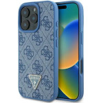 Guess Leather 4G Triangle Strass MagSafe Case for iPhone 16 Pro Max - Blue - (GUE003870-0)