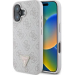Guess Leather 4G Triangle Strass MagSafe iPhone 16 Case - Pink - (GUE003871-0)