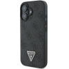 Guess Leather Metal Logo Strass Crossbody Case for iPhone 16 - Black - (GUE003913-0)