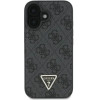 Guess Leather Metal Logo Strass Crossbody Case for iPhone 16 - Black - (GUE003913-0)