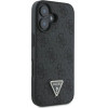 Guess Leather Metal Logo Strass Crossbody Case for iPhone 16 - Black - (GUE003913-0)