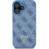 Guess Leather Metal Logo Strass Crossbody Case for iPhone 16 - Blue - (GUE004052-0)