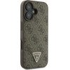 Guess Leather Metal Logo Strass Crossbody Case for iPhone 16 - Brown - (GUE004051-0)