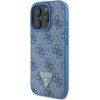 Guess Leather Metal Logo Strass Crossbody Case for iPhone 16 Pro - Blue - (GUE003918-0)