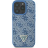 Guess Leather Metal Logo Strass Crossbody Case for iPhone 16 Pro - Blue - (GUE003918-0)