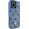 Guess Leather Metal Logo Strass Crossbody Case for iPhone 16 Pro - Blue - (GUE003918-0)