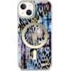Guess Leopard MagSafe case for iPhone 14 - blue - (GUE002771-0)
