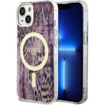 Guess Leopard MagSafe case for iPhone 14 - pink - (GUE002768-0)