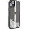 Guess Liquid Glitter Gold Stripes case for iPhone 15 Plus / 14 Plus - black - (GUE003524-0)