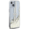 Guess Liquid Glitter Gold Stripes case for iPhone 15 Plus / 14 Plus - transparent - (GUE003532-0)