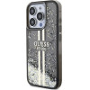 Guess Liquid Glitter Gold Stripes case for iPhone 15 Pro - black - (GUE003525-0)