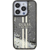 Guess Liquid Glitter Gold Stripes case for iPhone 15 Pro - black - (GUE003525-0)