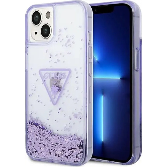 Guess Liquid Glitter Palm Collection case for iPhone 14 Plus 6.7 - purple - (GUE002207-0)