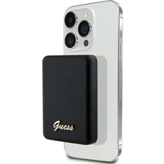 Guess MagSafe Metal Script Logo induction power bank 5W 3000mAh - black - (GUE003261-0)