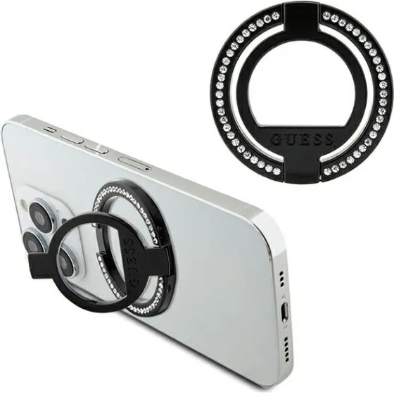 Guess MagSafe Ring stand GUMRSALDGK black/black Rhinestone - (GUE002942-0)