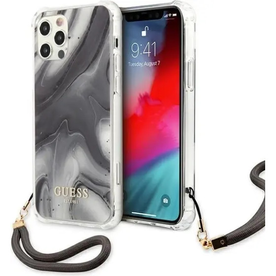 Guess Marble Collection iPhone 12 / iPhone 12 Pro Case - Gray - (GUE001341-0)