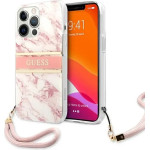 Guess Marble Strap Collection iPhone 13 Pro Max 6.7 Case - Pink - (GUE001597-0)