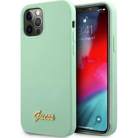 Guess Metal Logo Script Case for iPhone 12 Pro Max 6.7 - Green - (GUE001067-0)