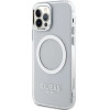 Guess Metal Outline Magsafe case for iPhone 12 / iPhone 12 Pro - silver - (GUE002933-0)