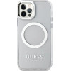 Guess Metal Outline Magsafe case for iPhone 12 / iPhone 12 Pro - silver - (GUE002933-0)