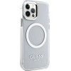 Guess Metal Outline Magsafe case for iPhone 12 / iPhone 12 Pro - silver - (GUE002933-0)