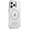 Guess Metal Outline MagSafe case for iPhone 13 Pro / iPhone 13 - silver - (GUE002515-0)