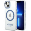 Guess Metal Outline MagSafe case for iPhone 14 Plus - blue - (GUE002537-0)