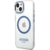 Guess Metal Outline MagSafe case for iPhone 14 Plus - blue - (GUE002537-0)