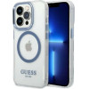 Guess Metal Outline MagSafe case for iPhone 14 Pro - blue - (GUE002538-0)