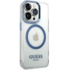Guess Metal Outline MagSafe case for iPhone 14 Pro - blue - (GUE002538-0)