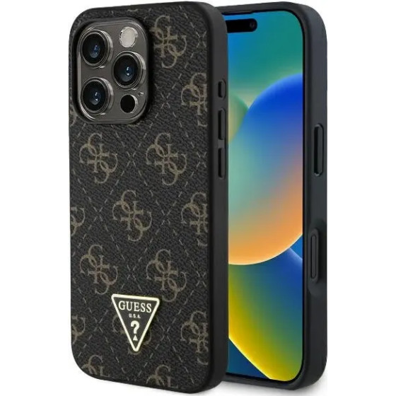 Guess New 4G Triangle Case for iPhone 16 Pro - Black - (GUE004023-0)