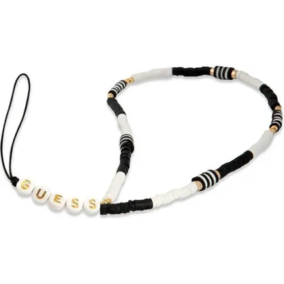 Guess pendant GUSTBCKH Phone Strap black-white/black-white Heishi Beads - (GUE001913-0)
