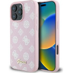 Guess Peony Script Logo MagSafe iPhone 16 Pro Case - Pink - (GUE004040-0)