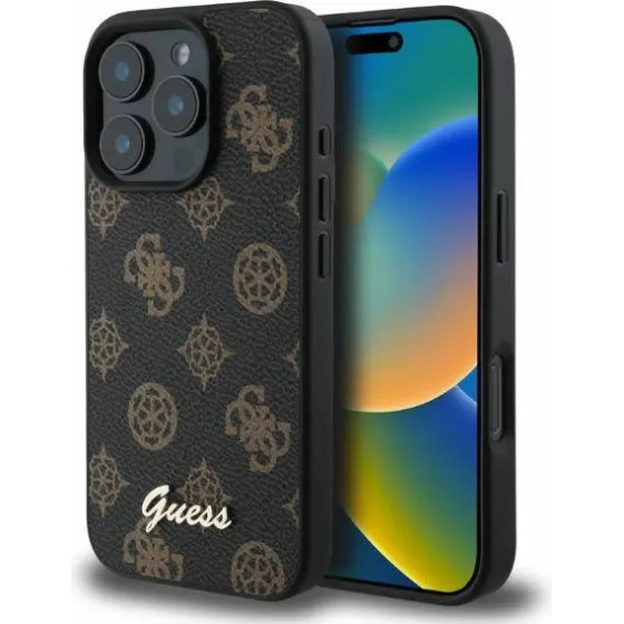 Guess Peony Script MagSafe iPhone 16 Pro Case - Black - (GUE003800-0)