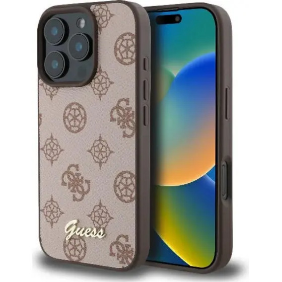 Guess Peony Script MagSafe iPhone 16 Pro Max Case - Brown - (GUE003893-0)