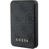 Guess Powerbank 15W GUPB5LP4GEGK 5000mAh black/black 4G Leather Metal Logo - (GUE003269-0)