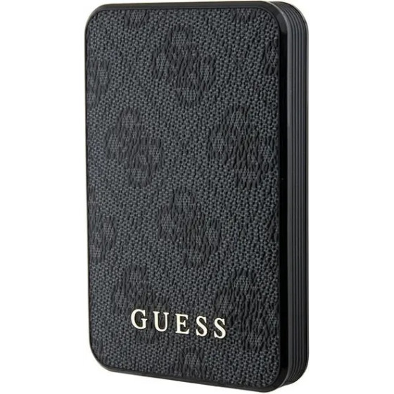 Guess Powerbank 15W GUPB5LP4GEGK 5000mAh black/black 4G Leather Metal Logo - (GUE003269-0)